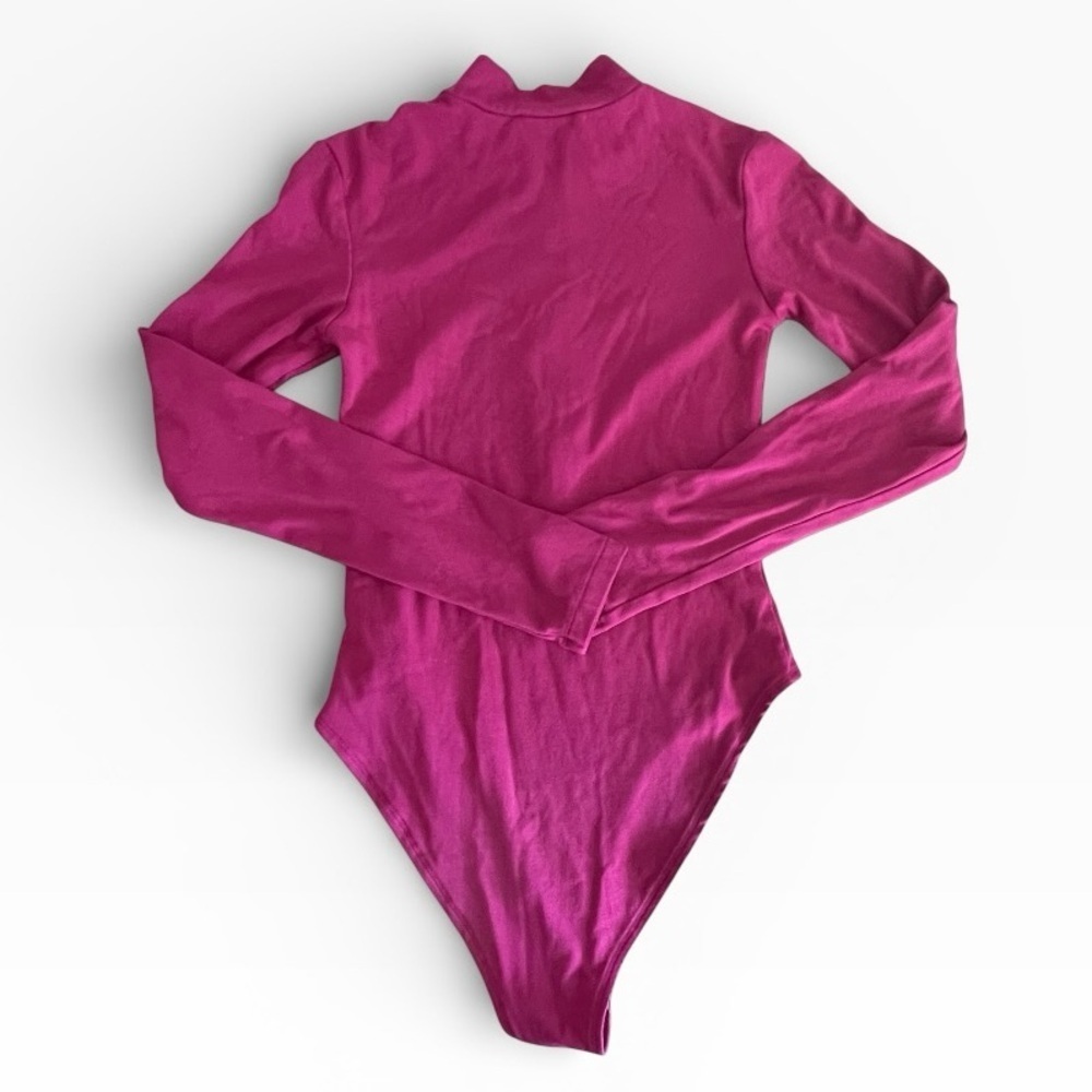 Pink Long Sleeve Bodysuit One Piece zipper women size: XS - Picture 6 of 6